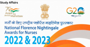 President Draupadi Murmu presented the National Florence Nightingale Awards 2022-2023 to Nursing Professionals at Rashtrapati Bhavan.